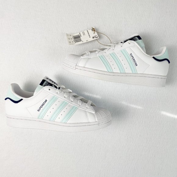 adidas Shoes - Adidas Womens Original Superstar Sneakers Size 7 White Blue GX1835